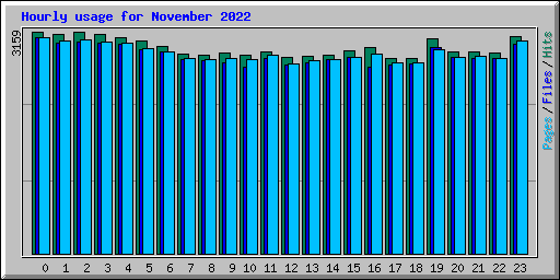 Hourly usage for November 2022