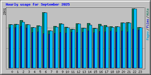 Hourly usage for September 2025