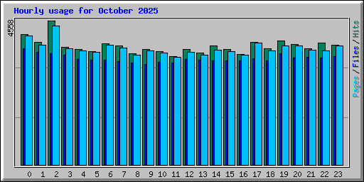 Hourly usage for October 2025