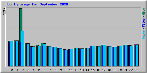 Hourly usage for September 2026